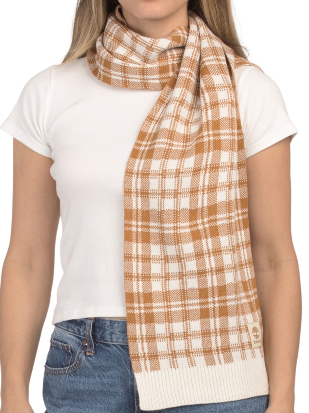 TIMBERLAND Plaid Acrylic Scarf